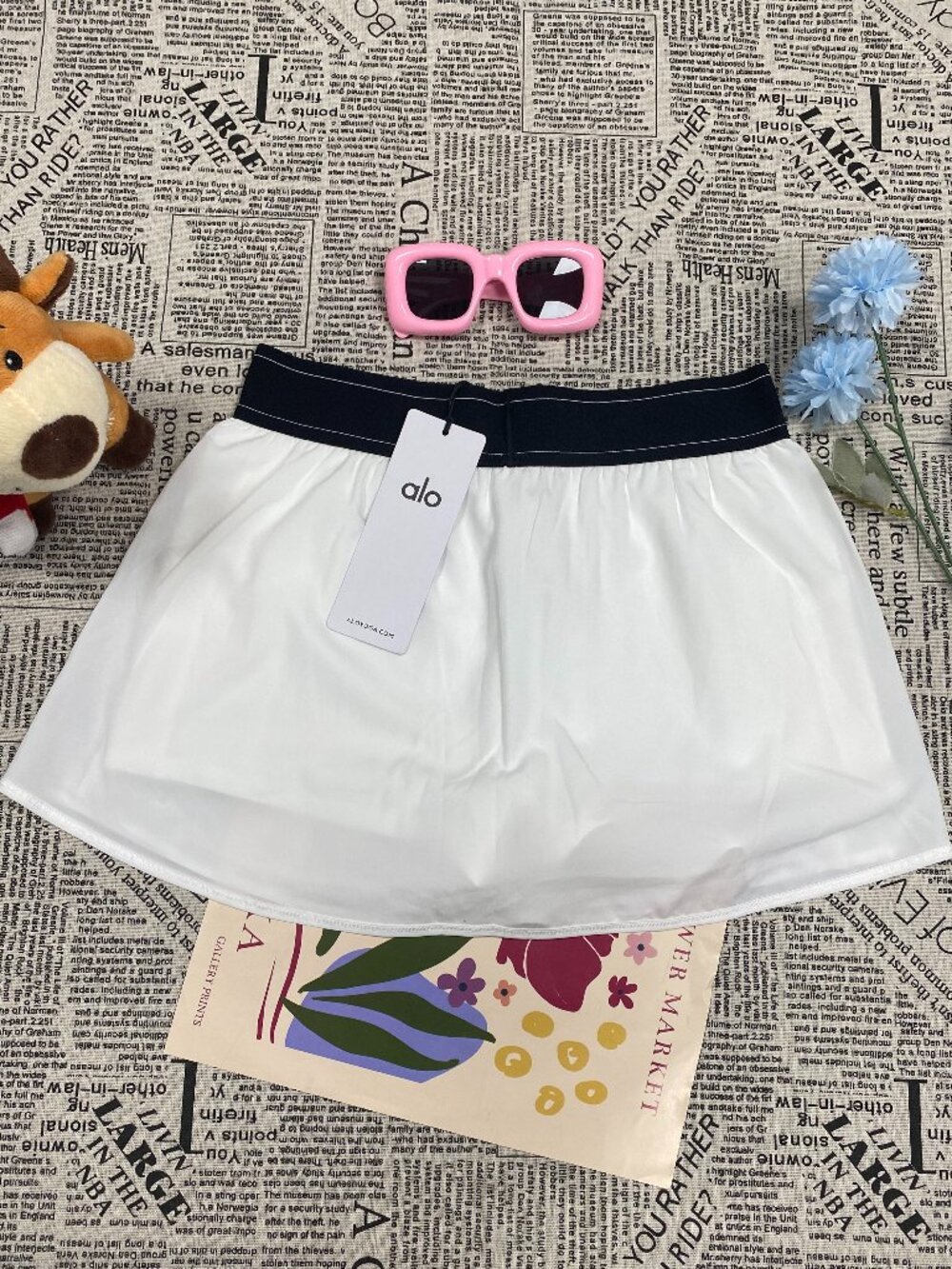 New With Tags🏸ALO Yoga White Match Point Tennis Skirt - Picture 3 of 10